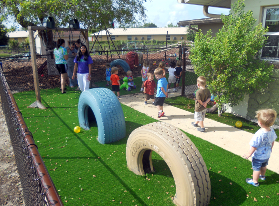 How To Create Children's Playground With Artificial Grass In Lakeside?